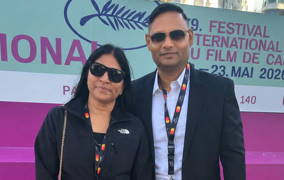 Film Producer Sandip Patel Makes Waves at Cannes 2026 with ‘Holy Father’ 5 Film Producer Sandip Patel With His Wife